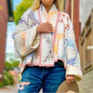 Lady Lancaster Aunt Ethel Quilt Coat, antique quilt, OS